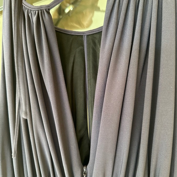 Formal party dress wedding long gown fittedpurple size 6 embellished halter neck - Picture 10 of 14